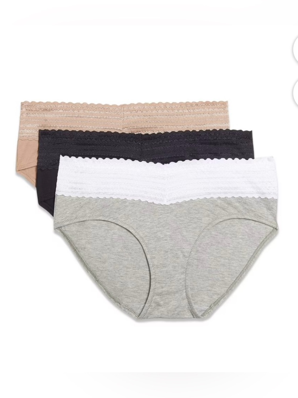 Warners Blissful Benefits Dig free Comfort Waist Cotton Hipster Panties- 3 Pack.